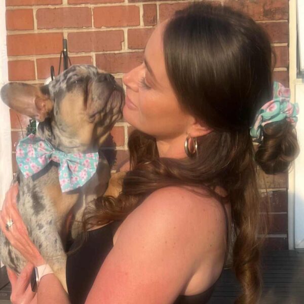 Hair scrunchie, matching dog mum accessories - Blossom chic collection