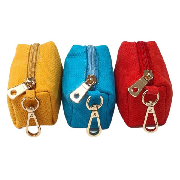 Luxury Leather Poop Bag Holder - Yellow - Image 6