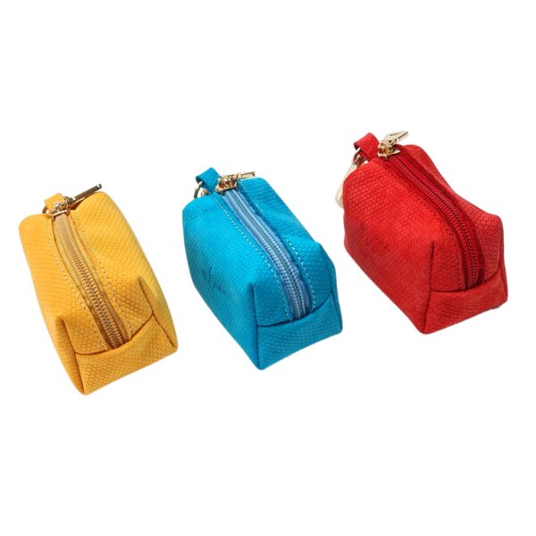 Luxury Leather Poop Bag Holder - Yellow - Image 5