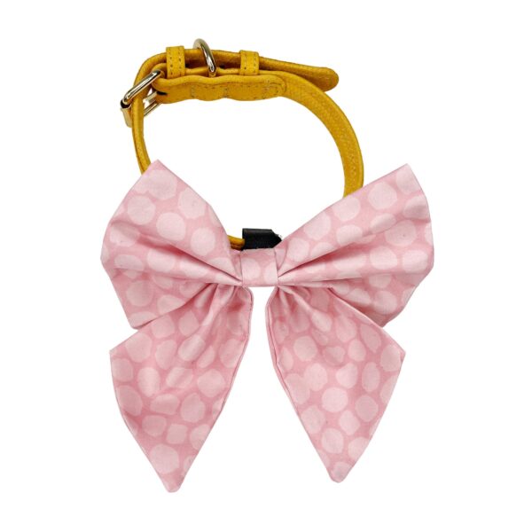 Dog Sailor Bow "Dotty for You" - Pink - Image 2