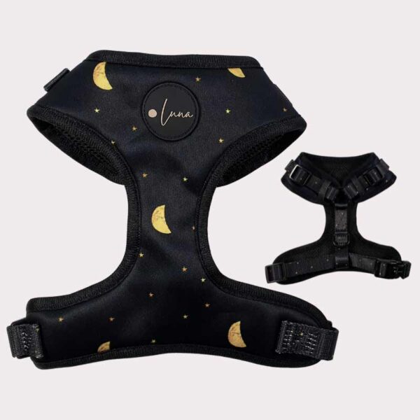 Adjustable harness, moon and stars, celestial theme, the lunar one