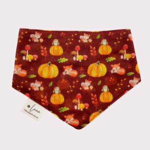 Autumn dog bandana, Woodland creatures