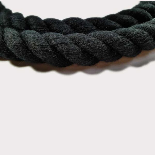 Cotton Rope dog lead, black marble