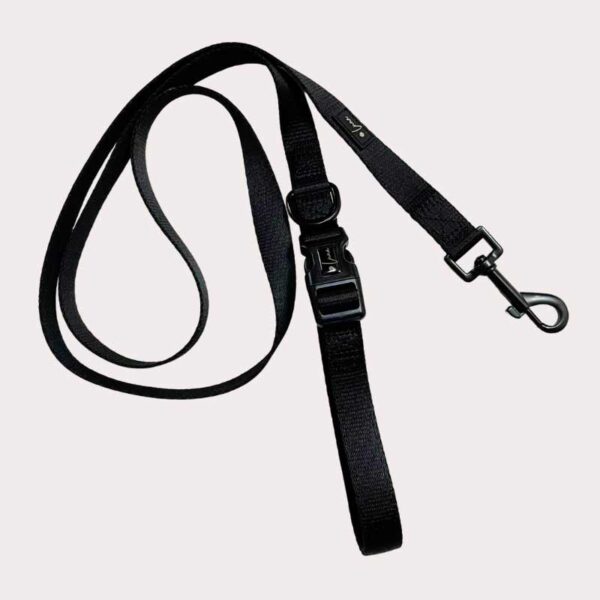 Essential black dog lead, Neoprene