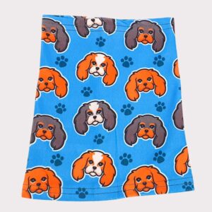 Cavalier dog snood in blue