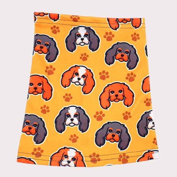 Cavalier dog snood in yellow