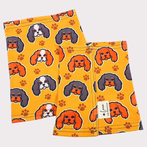 Cavalier dog snood in yellow