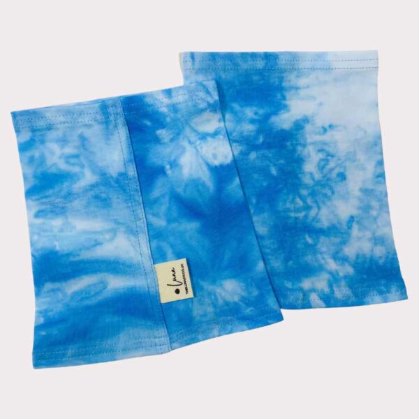 Blue tie dye dog snood