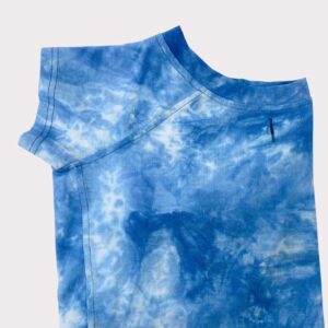 Blue tie dye dog tshirt