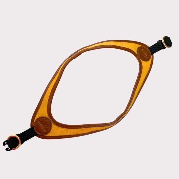 Luxury leather harness, yellow