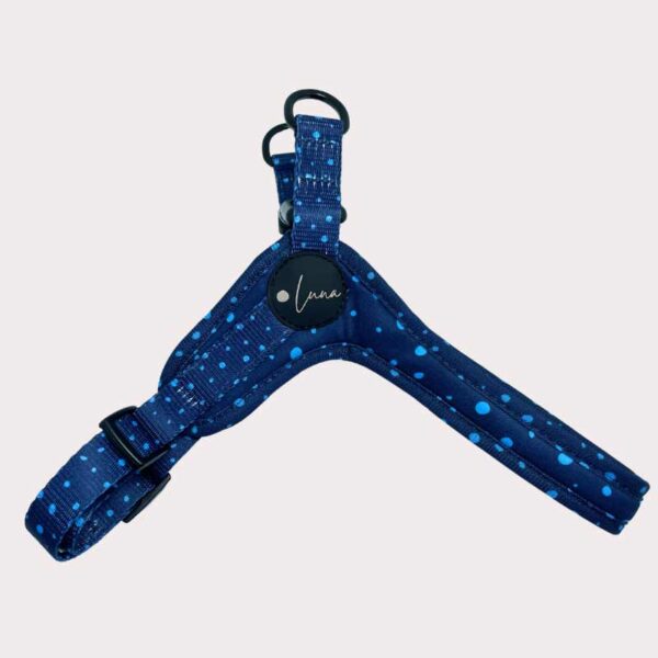 Step-in dog harness blue