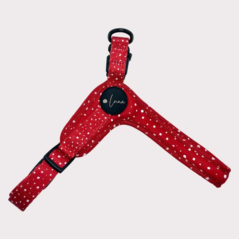Step-in dog harness red
