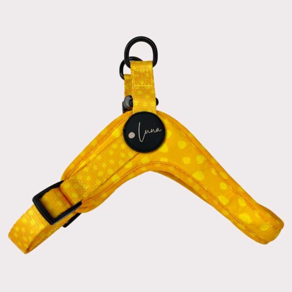 Step-in dog harness yellow