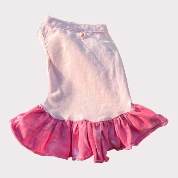 Pink tie dye dog dress