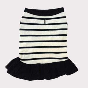 Black and white stripe dog dress