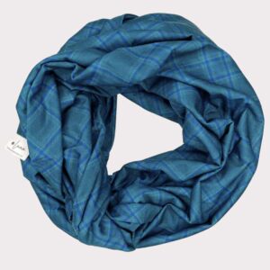 Snood Scarf for humans, snood scarves, green tartan