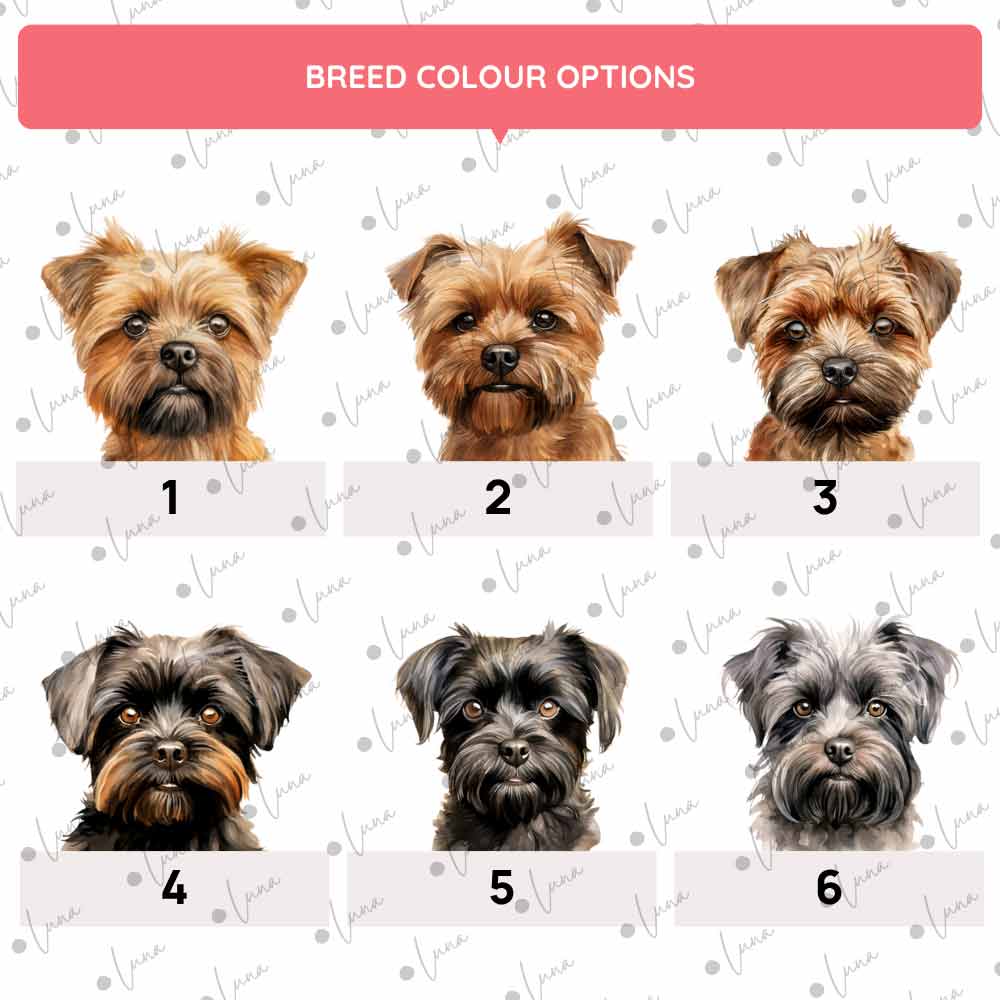 Personalised Dog ID Tag - Affenpinscher - Watercolour Style