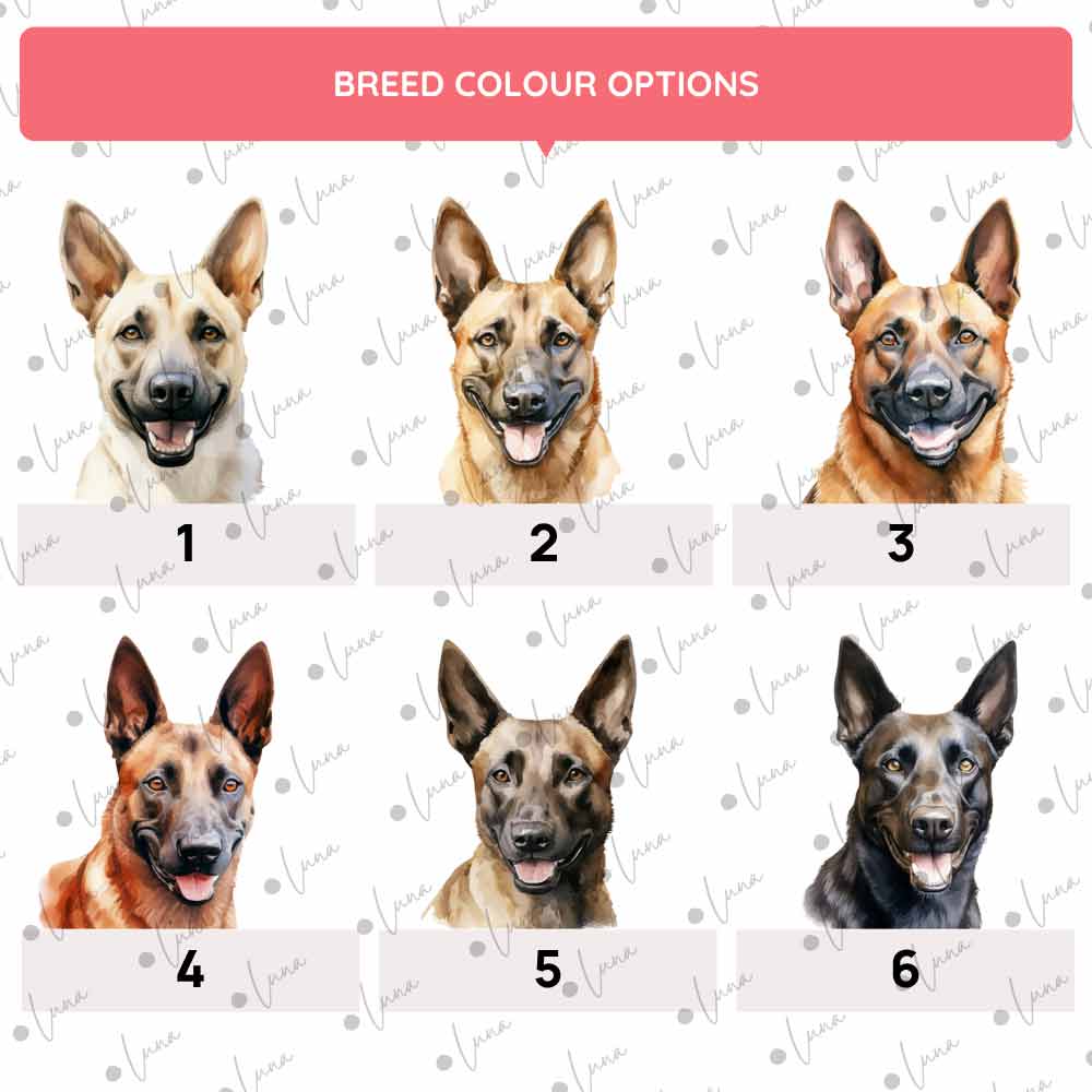 Belgian Malinois Dog ID Tag – Watercolour Style