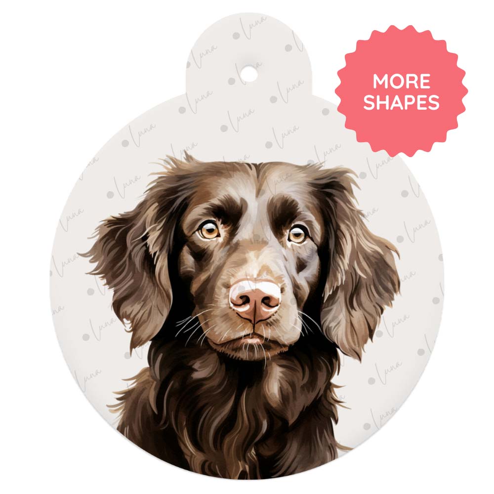 Boykin Spaniel Dog ID Tag – Watercolour Style