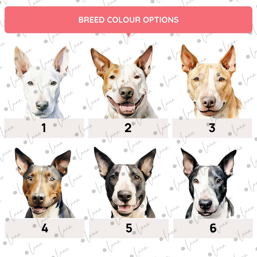 Bull Terrier Dog ID Tag – Watercolour Style