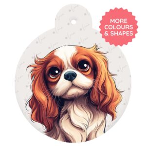 Cavalier King Charles Spaniel Dog ID Tag – 3D Cartoon Style