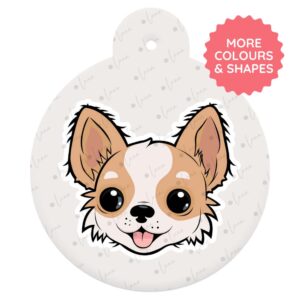 Chihuahua Dog ID Tag – Cartoon Style