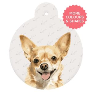 Chihuahua Dog ID Tag – Watercolour Style