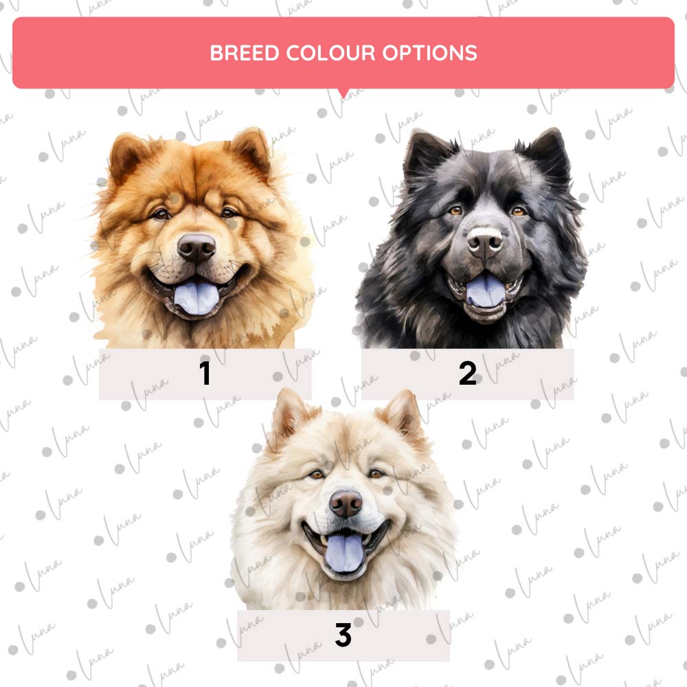 Chow Chow Dog ID Tag – Watercolour Style