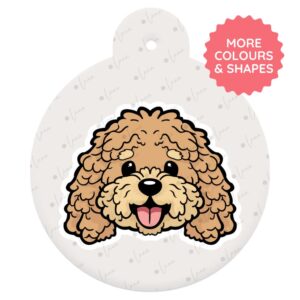 Cockapoo Dog ID Tag – Cartoon Style