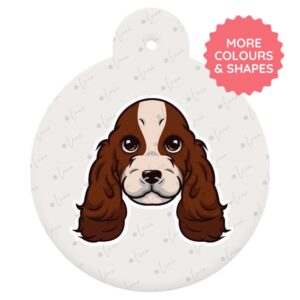 Cocker Spaniel Dog ID Tag – Cartoon Style