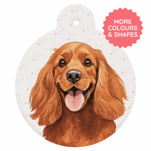 Cocker spaniel ID Tag Watercolour Style