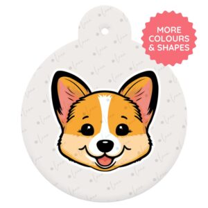 Corgi Dog ID Tag – Cartoon Style