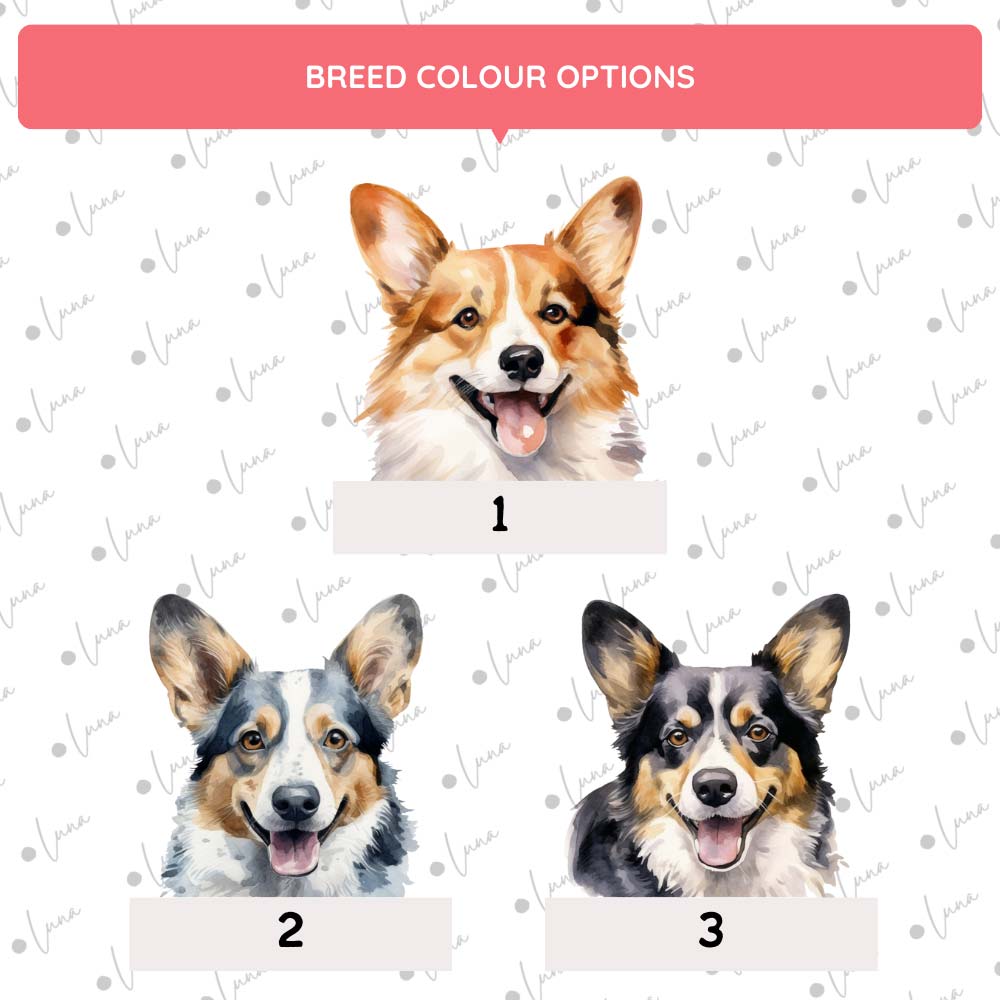 Corgi Dog ID Tag – Watercolour Style