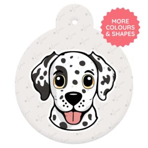 Dalmatian Dog ID Tag – Cartoon Style