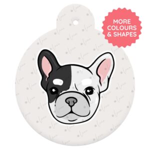 French Bulldog Dog ID Tag – Cartoon Style