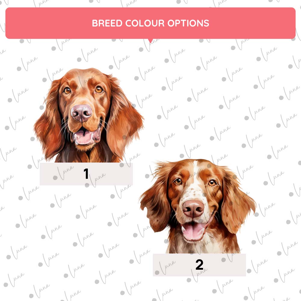 Irish Setter Dog ID Tag – Watercolour Style