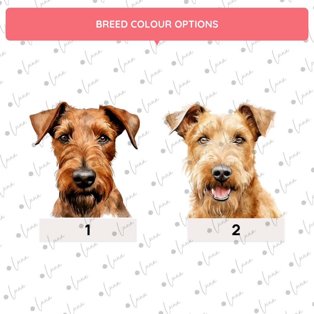 Irish Terrier Dog ID Tag – Watercolour Style