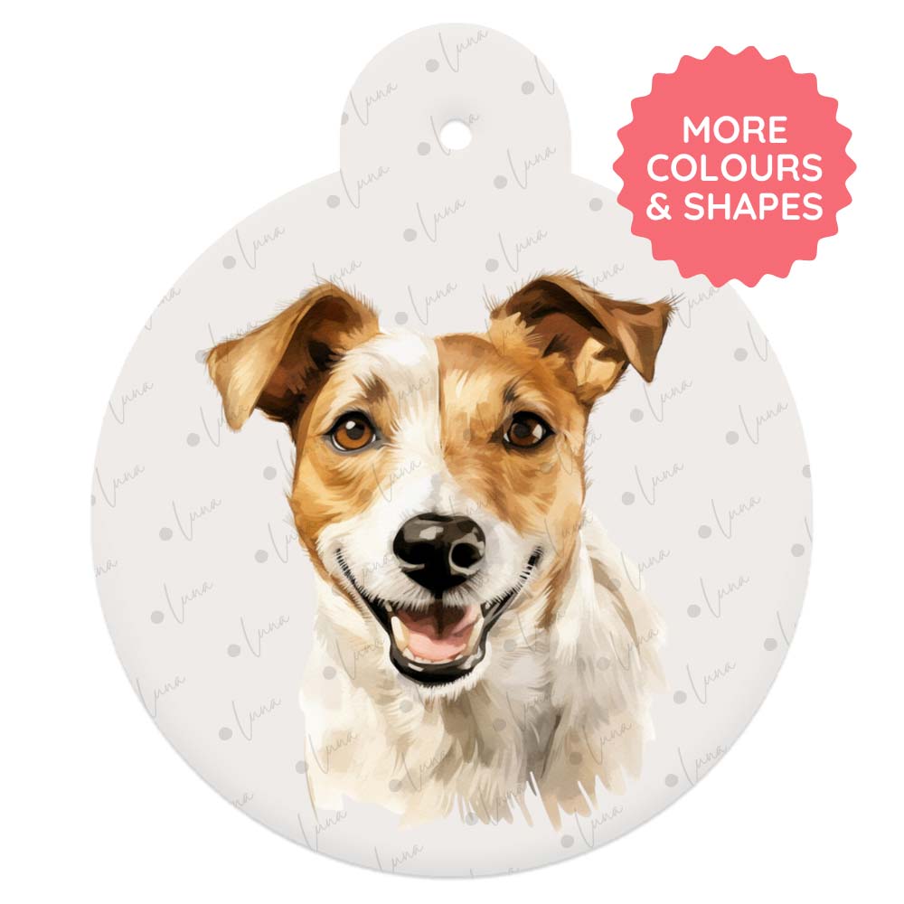 Jack Russell Terrier Dog ID Tag – Watercolour Style