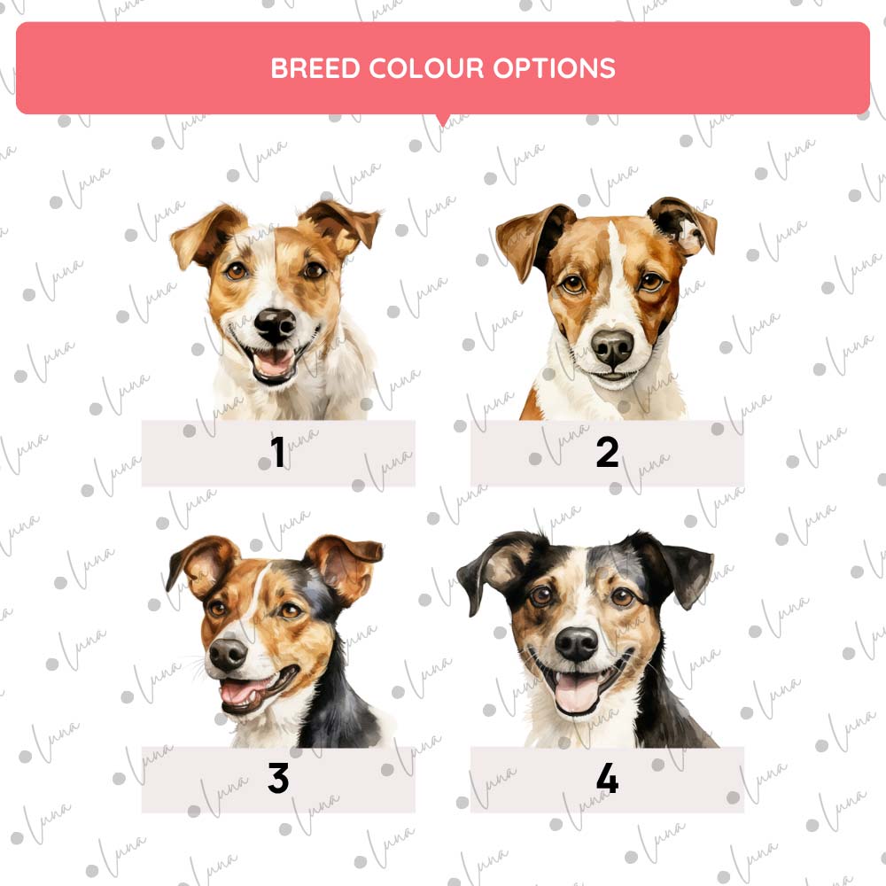 Jack Russell Terrier Dog ID Tag – Watercolour Style
