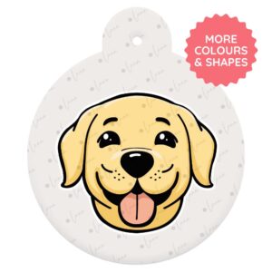 Labrador Dog ID Tag – Cartoon Style