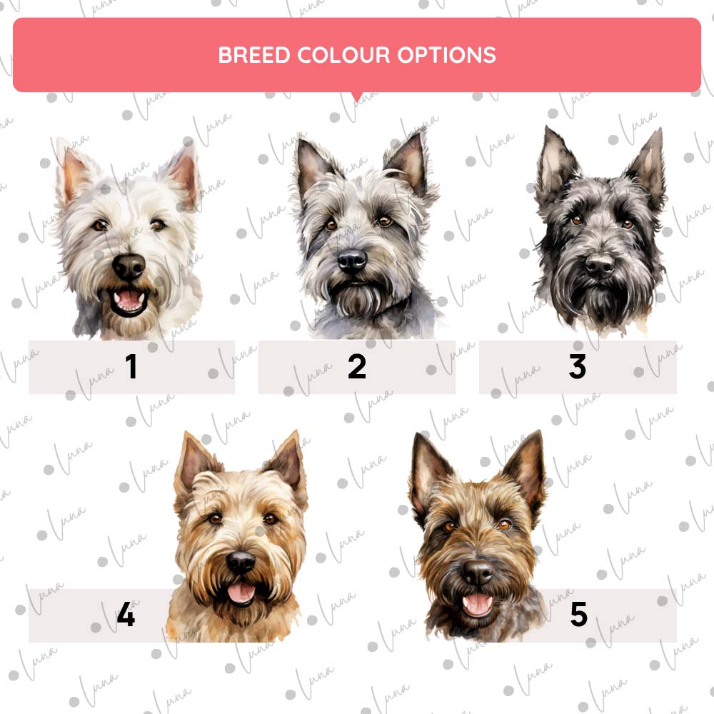 Scottish Terrier Dog ID Tag – Watercolour Style