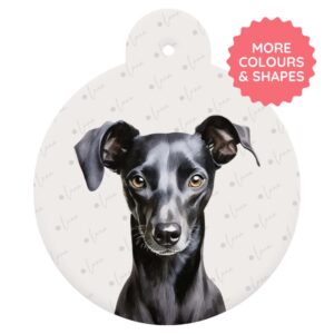 Whippet Dog ID Tag – Watercolour Style