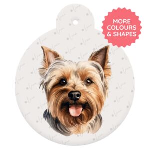 Yorkshire Terrier Dog ID Tag – Watercolour Style