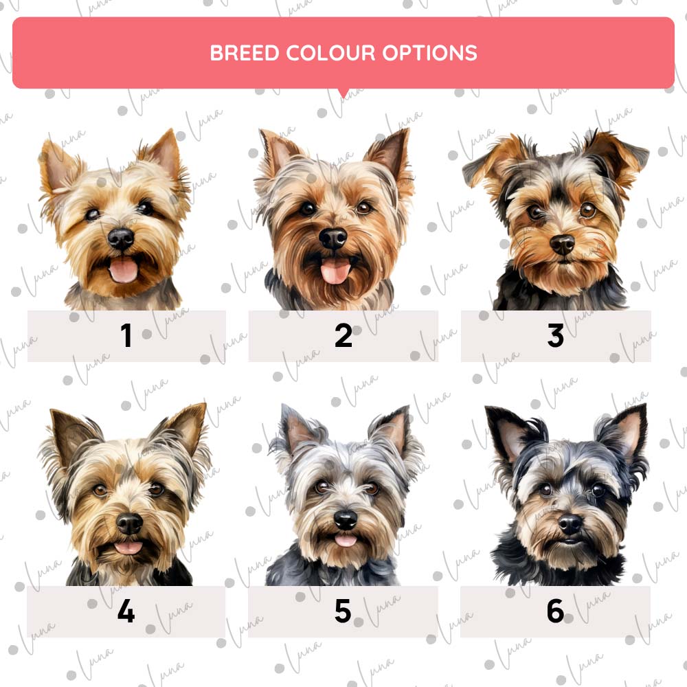 Yorkshire Terrier Dog ID Tag – Watercolour Style
