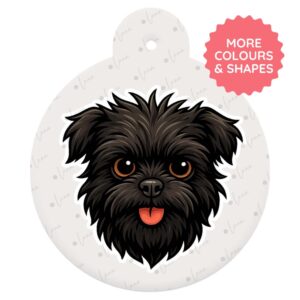 Affenpinscher Dog ID Tag – Cartoon Style